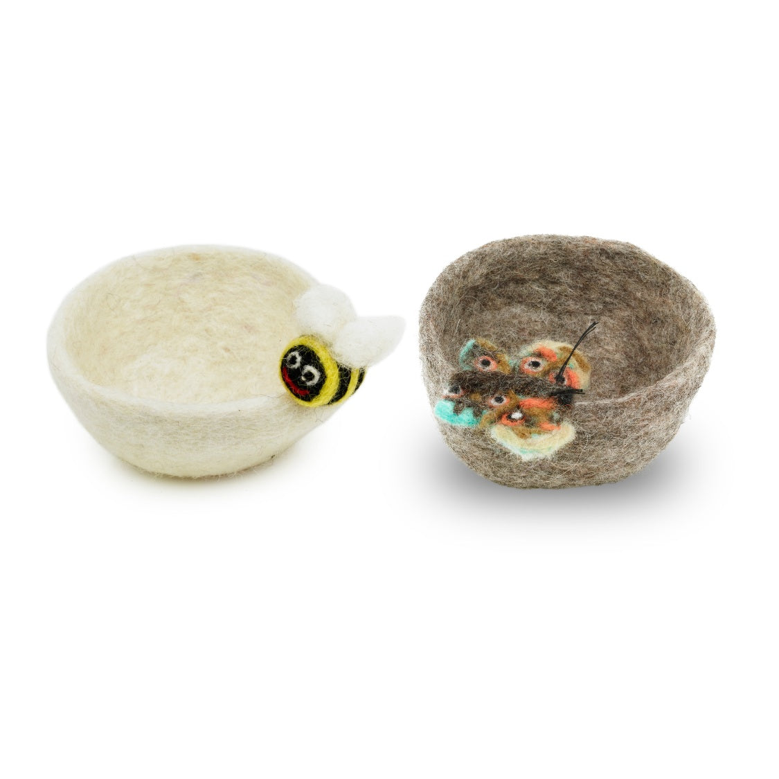 Handmade Felt Garden Bugs Trinket Dish Home Decoration