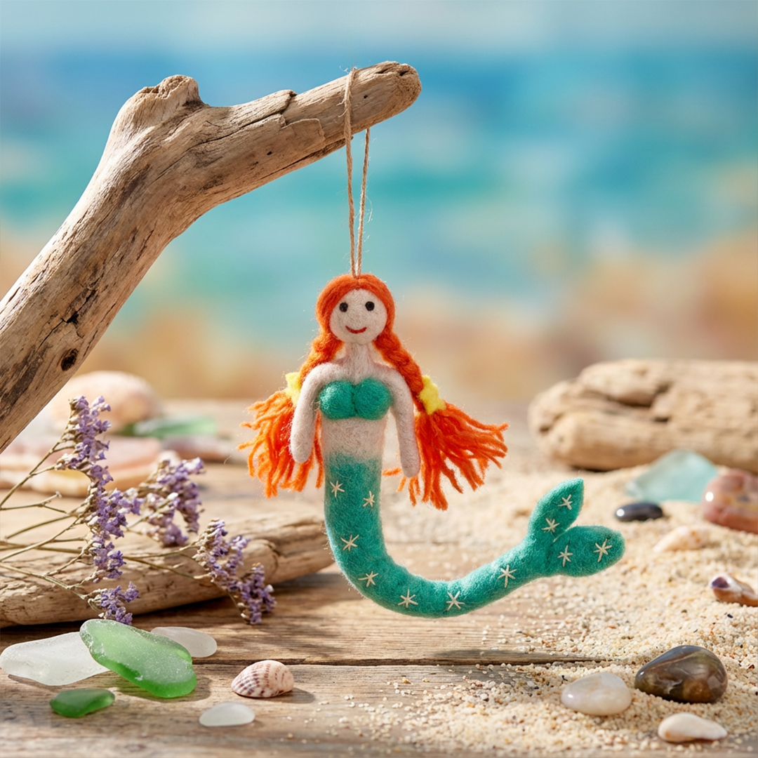 Handmade Felt Magical Mermaids Hanging Decorations