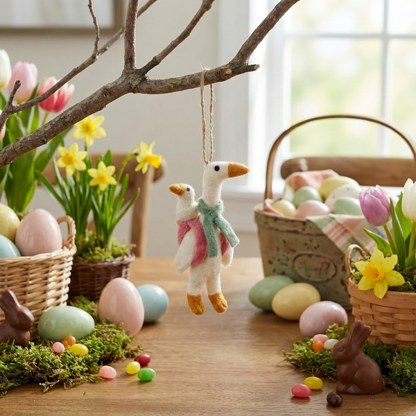 Handmade Felt Mother Goose Hanging Decoration