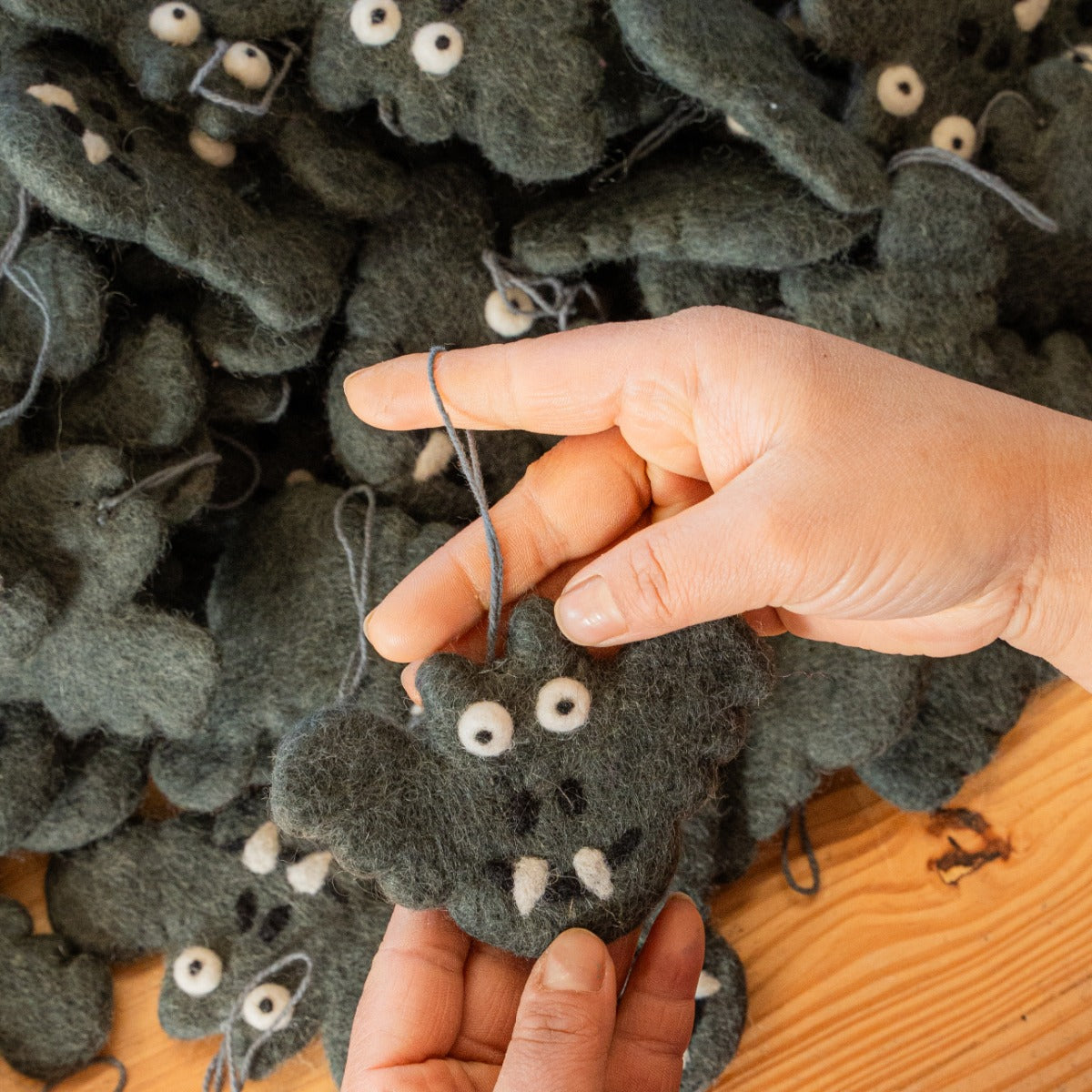Handmade felt Batty Halloween Hanging Decoration