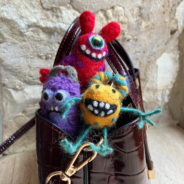 Handmade Felt Assorted Moody Monsters Hanging Decorations