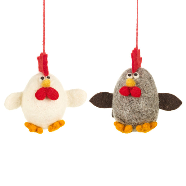 Handmade Albert Eggstein Hanging Biodergadable Needle Felt Easter Decoration