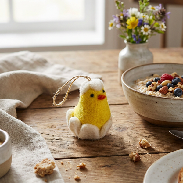 Handmade Felt Baby Chicklet Hanging Easter Decoration