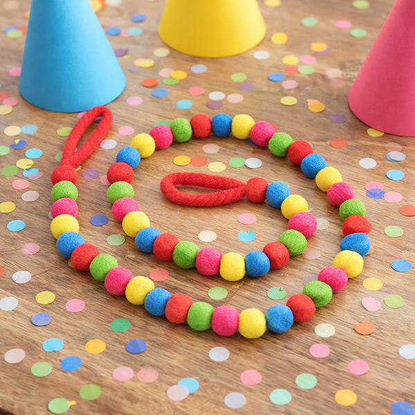Handmade Biodegradable Felt Neon Bubble Garland Home Decoration