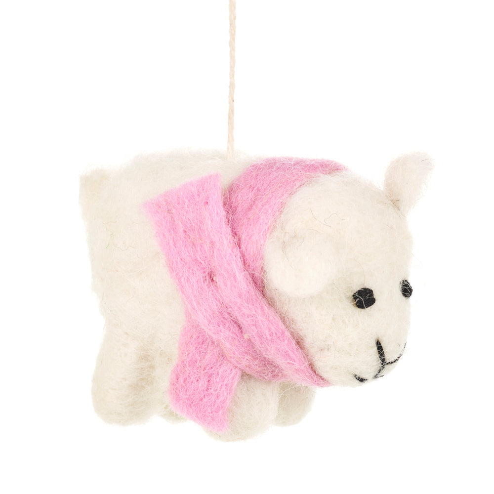 Handmade Cosy Lamb Needle Felt Easter Decoration