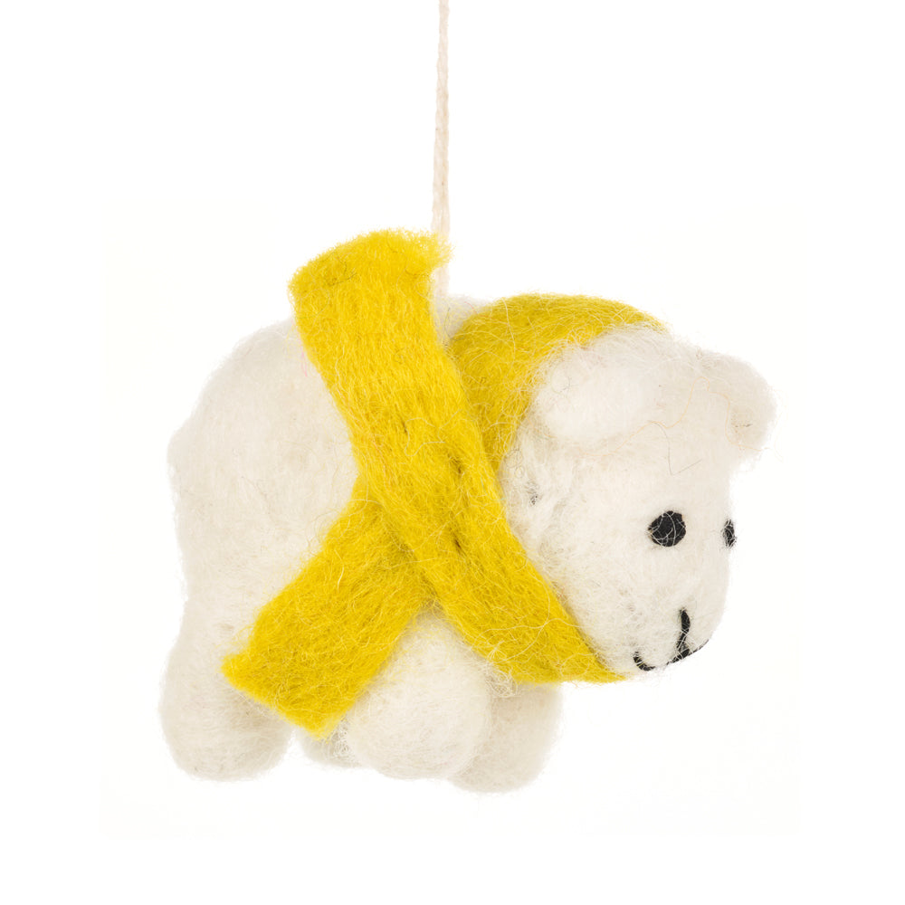 Handmade Cosy Lamb Needle Felt Easter Decoration