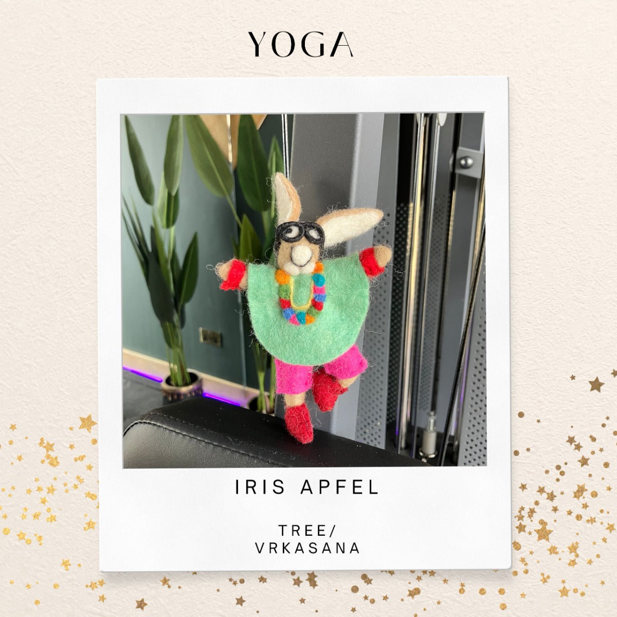 Handmade Felt Iris the Hare Hanging Decoration