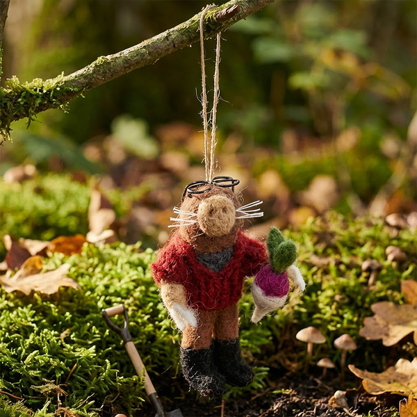 Handmade Felt Arthur the Mole Hanging Decoration