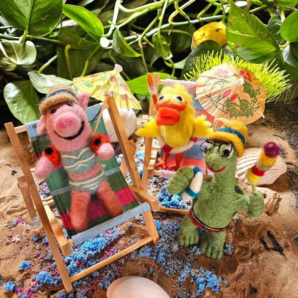 Handmade Shellbert the Tortoise Hanging Summer Decoration