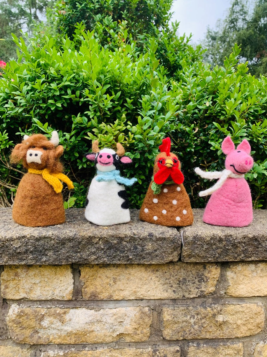 Handmade Felt Barnyard Buddies Tree Toppers Farmyard Decoration