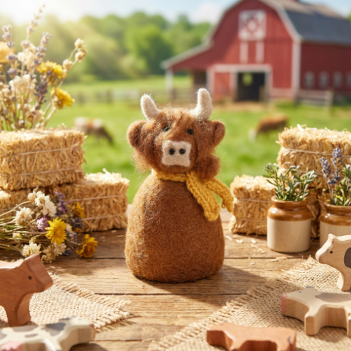 Handmade Felt Barnyard Buddies Tree Toppers Farmyard Decoration