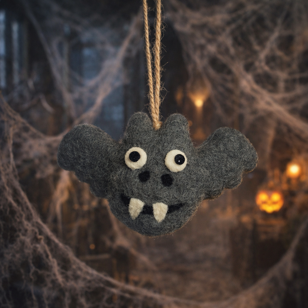 Handmade felt Batty Halloween Hanging Decoration