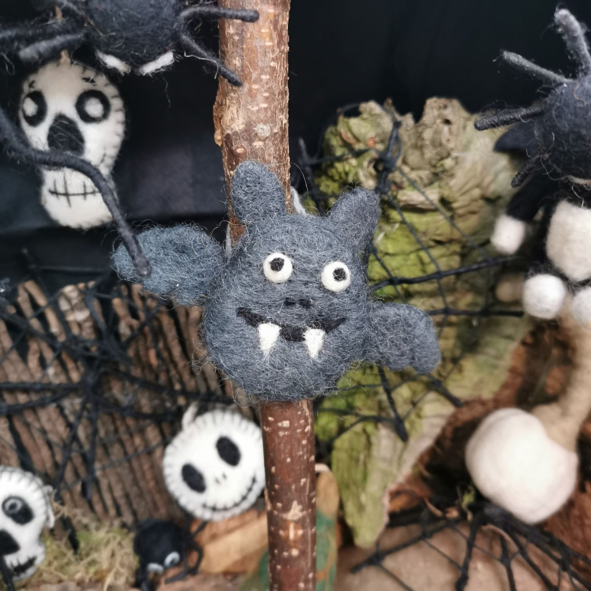 Handmade felt Batty Halloween Hanging Decoration