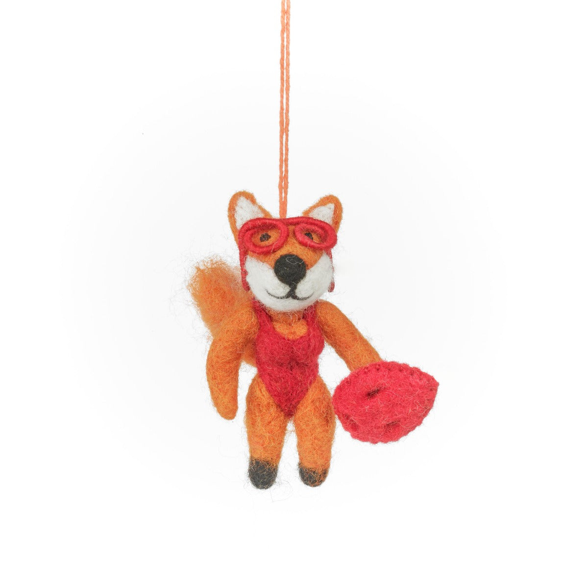 Handmade Felt Baywatch Fox Summer Hanging Decoration
