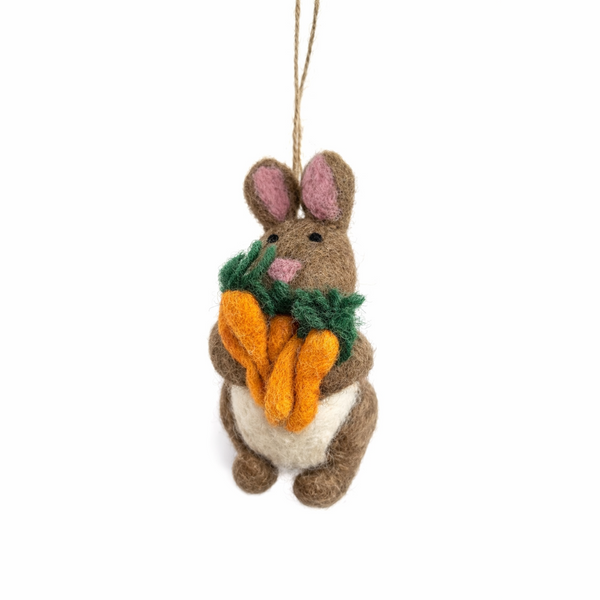 Handmade Felt Easter Beatrix Bunny Spring Hanging Decoration