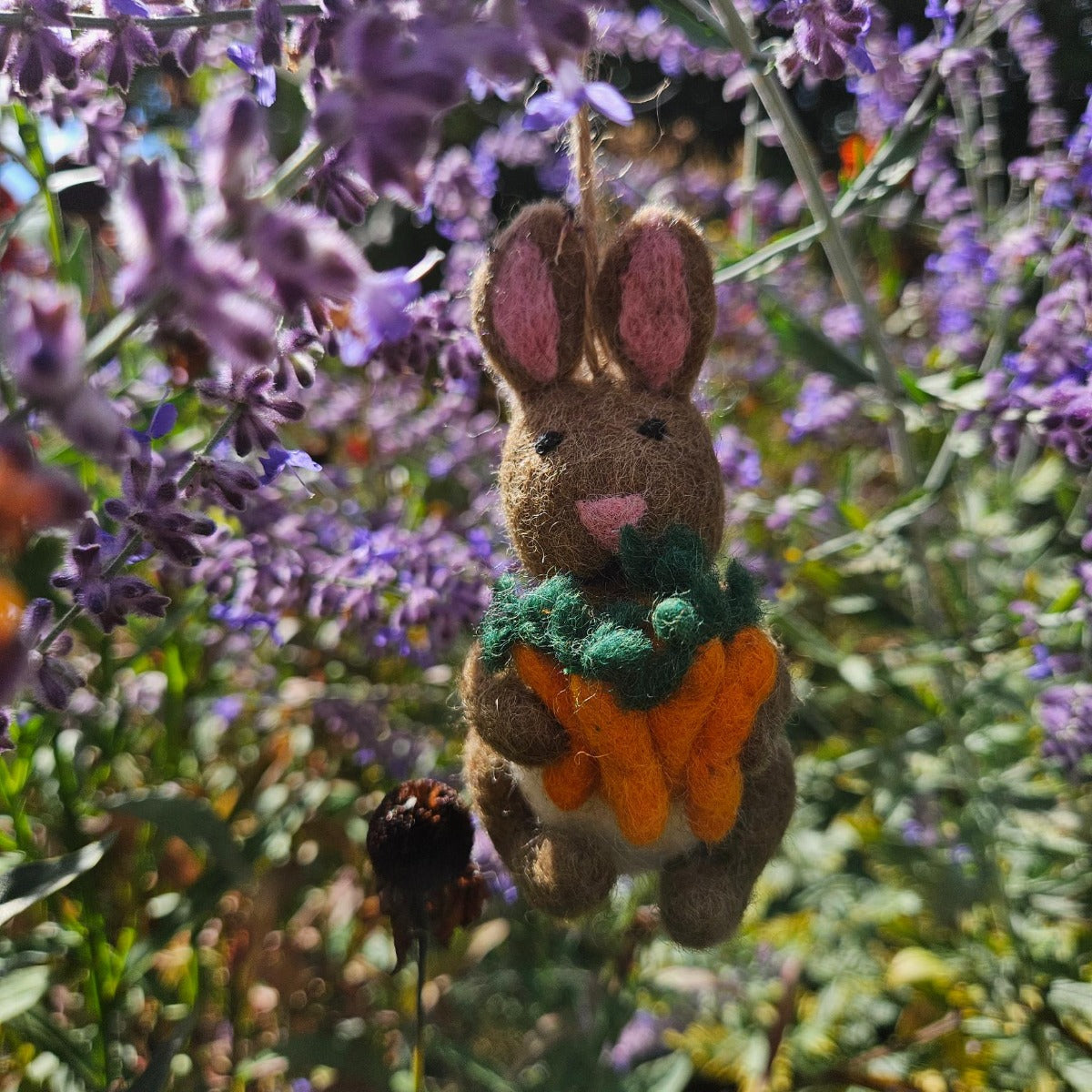 Handmade Felt Easter Beatrix Bunny Spring Hanging Decoration