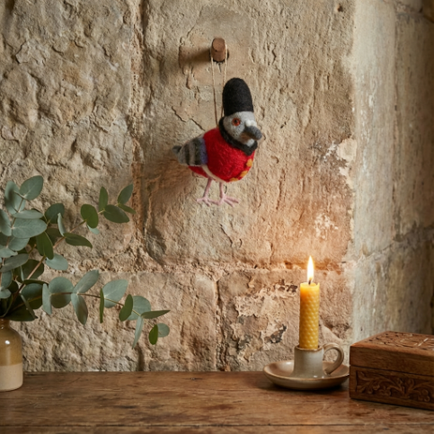 Handmade Felt Beefeater Pigeon London Souvenier Decoration