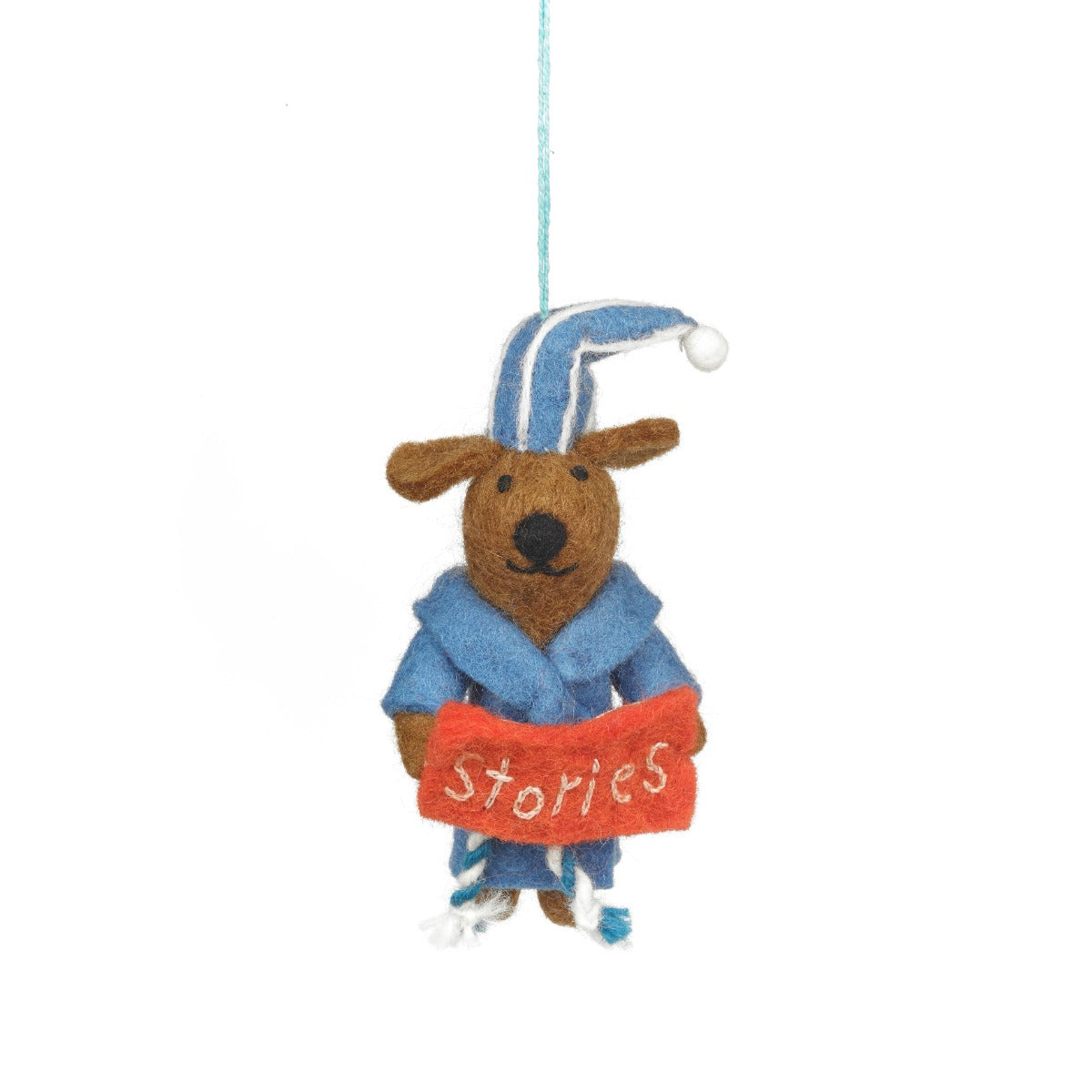 Handmade Felt Benny the Bedtime Stories Pooch Hanging Dog Decoration