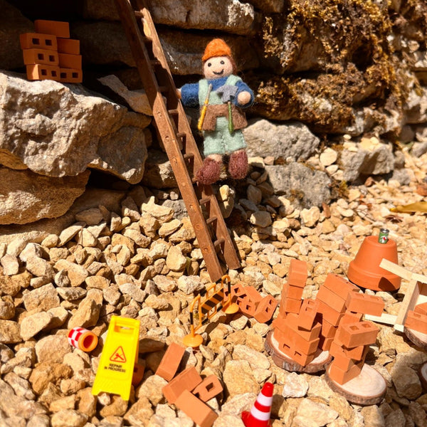 Handmade Felt Bernie the Builder Hanging Decoration