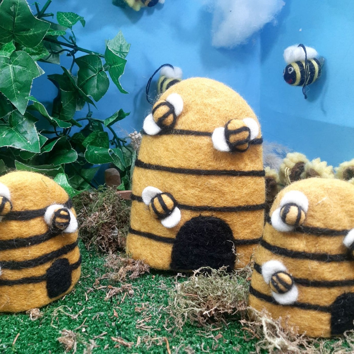 Handmade Felt Big Beehive Egg Cosy Easter Decoration
