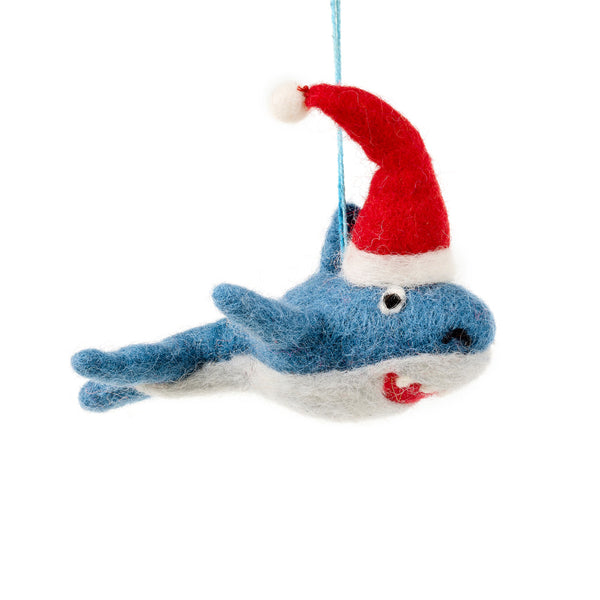 Handmade Felt Biodegradable Christmas Santa Jaws Hanging Decoration