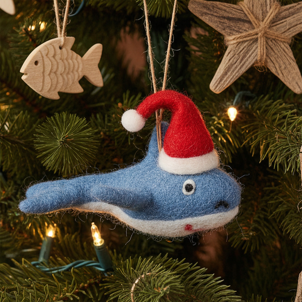 Handmade Felt Biodegradable Christmas Santa Jaws Hanging Decoration
