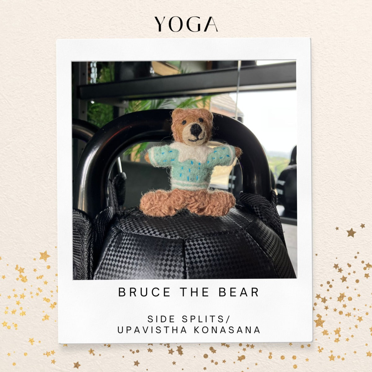 Handmade Felt Bruce the Bear Hanging Decoration