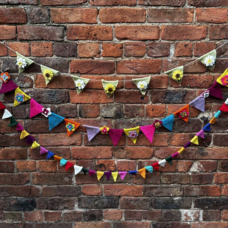 Handmade Felt Mini Festival Bunting Decoration