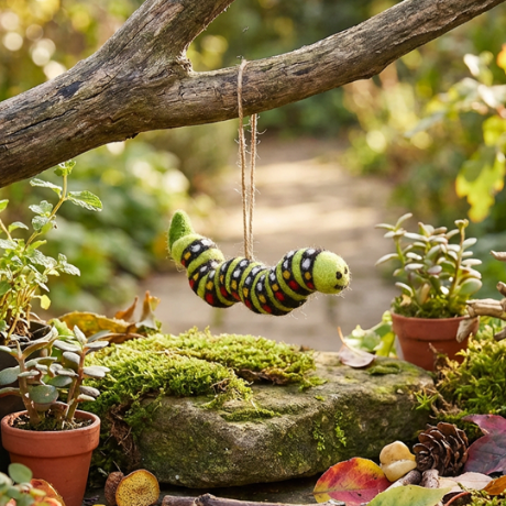 Handmade Felt Carl the Caterpillar Hanging Decoration