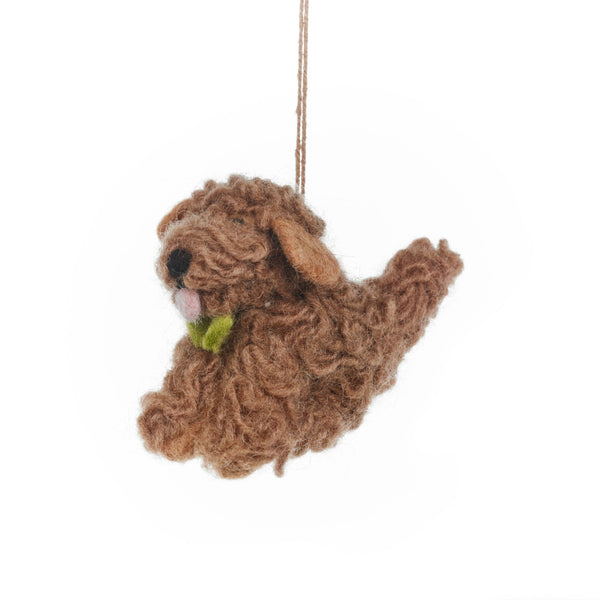 Handmade Felt Cassie the Cockapoo Hanging Dog Decoration