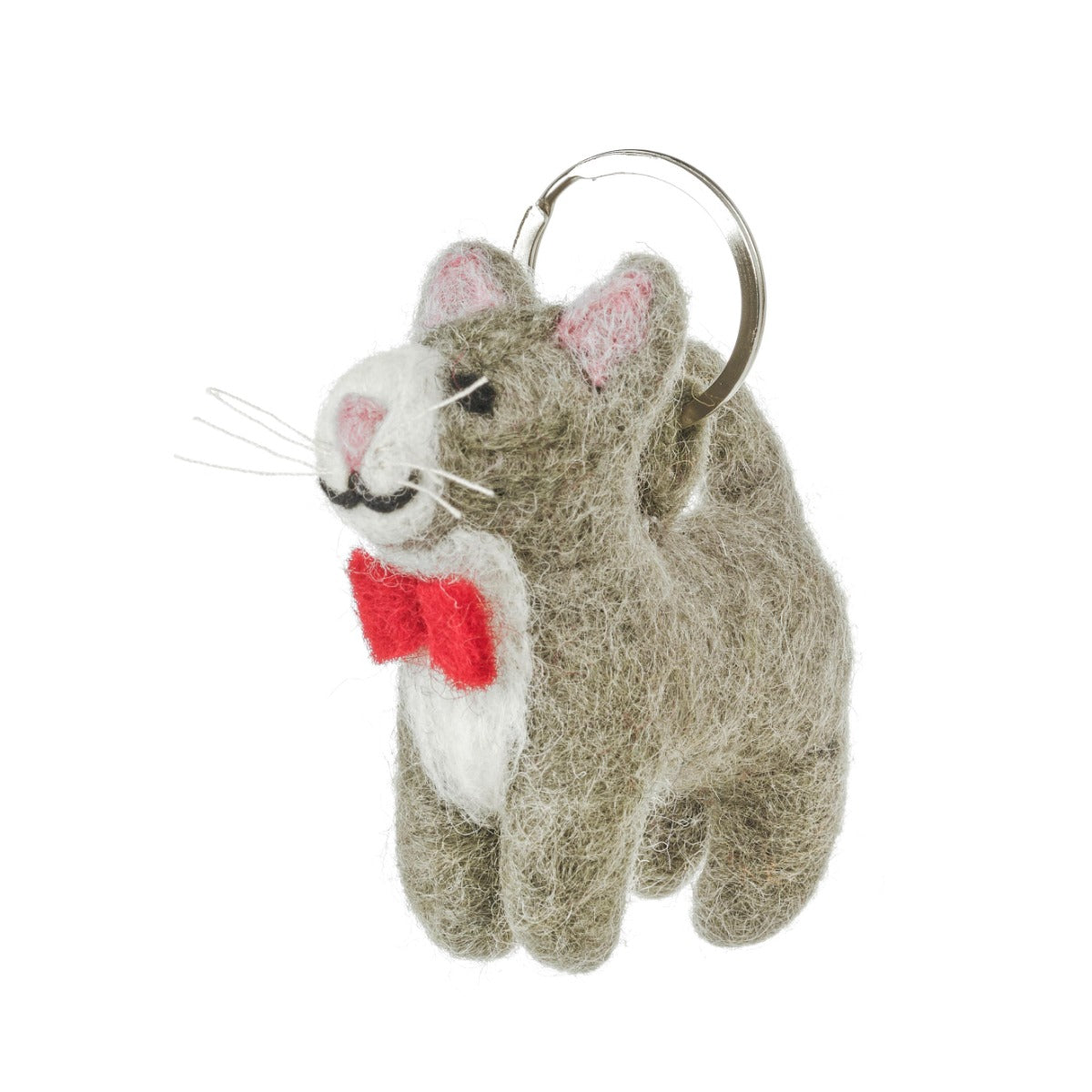Handmade Felt Cat Keyring