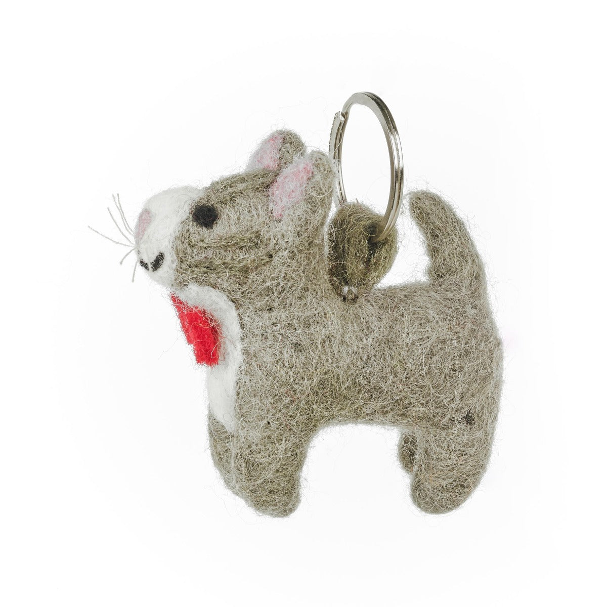 Handmade Felt Cat Keyring