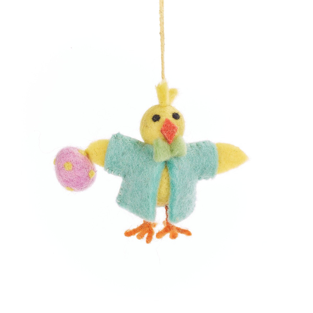 Handmade Felt Chip the Chick Hanging Easter Decoration