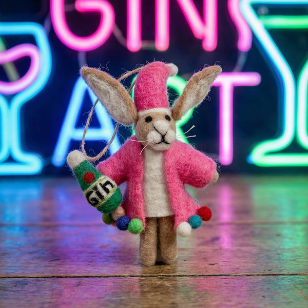 Handmade Felt Christmas Party Animal Hanging Hare Decoration