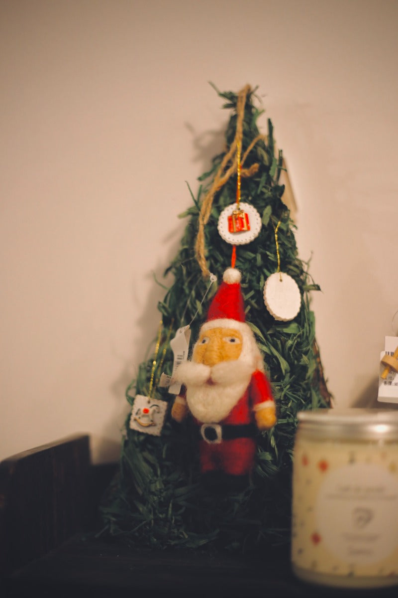 Handmade Felt Classic Santa Hanging Christmas Tree Decoration