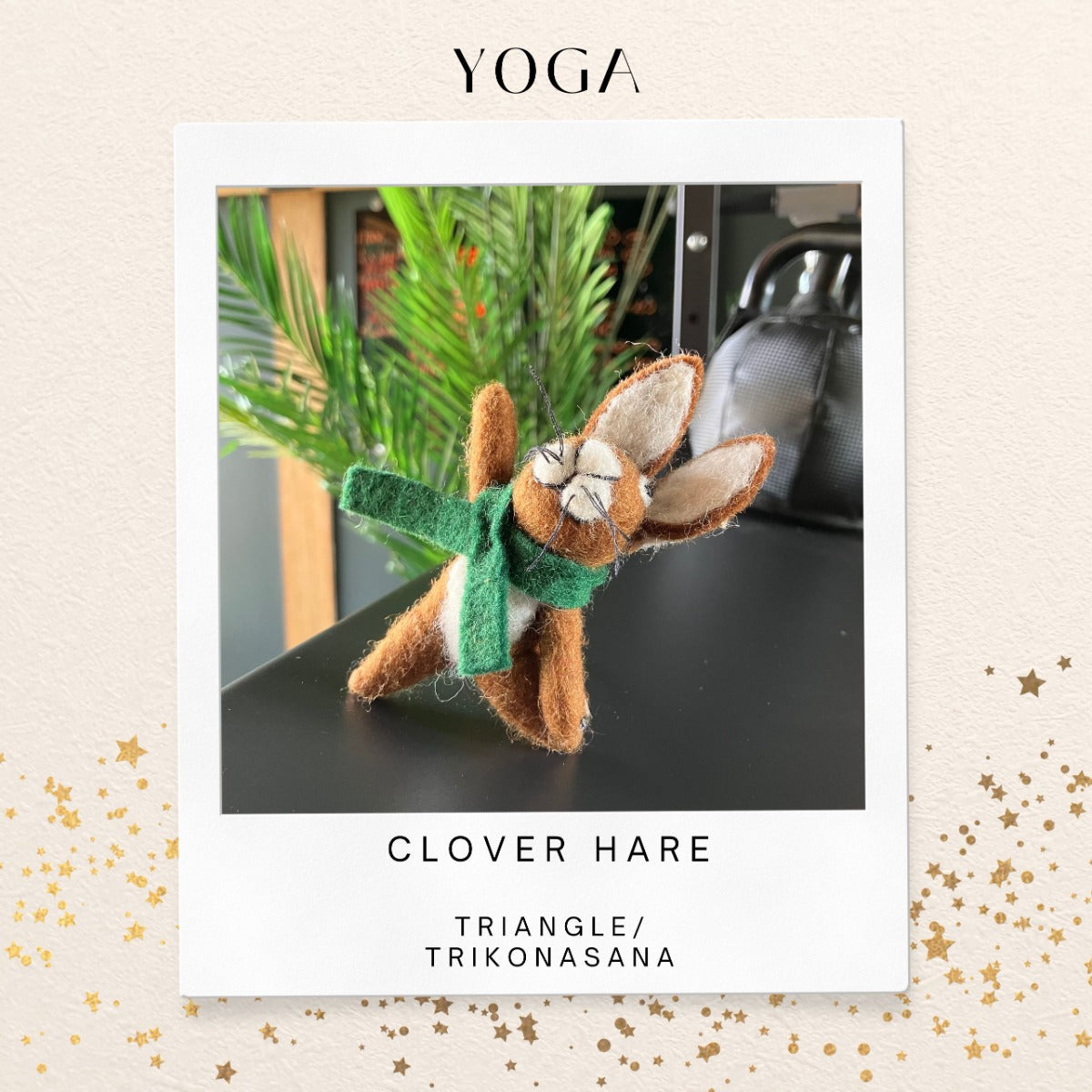 Handmade Felt Clover the Hare Hanging Woodland Decoration