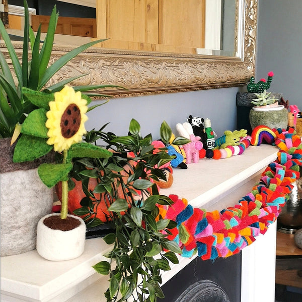 Handmade Felt Sunny Sunflower Standing Easter Decoration