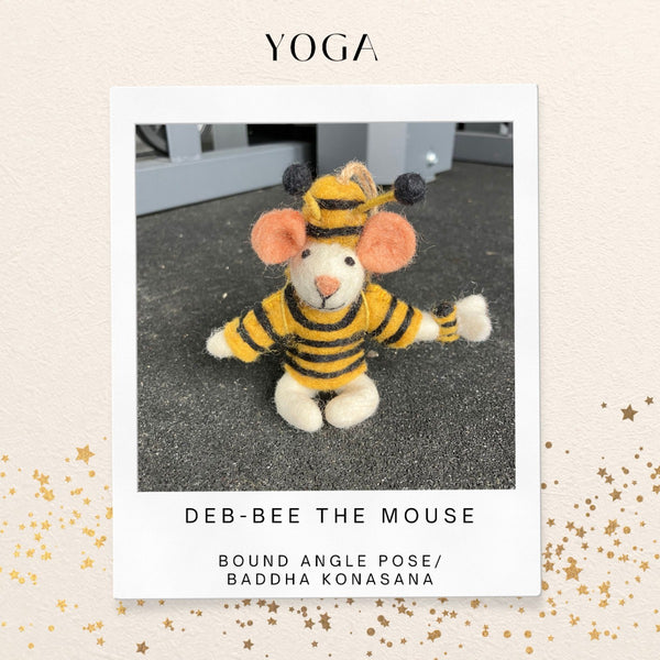 Handmade Felt Deb-Bee the Mouse Spring Hanging Decoration