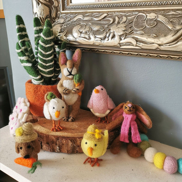 Handmade Needle Felted Regina Rabbit Easter Decoration