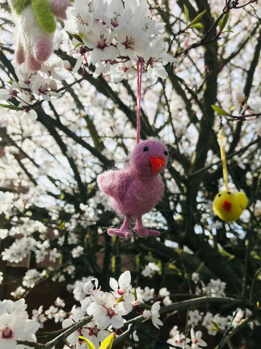 Handmade Felt Hanging Easter Chicks Decorations - Variety Pack