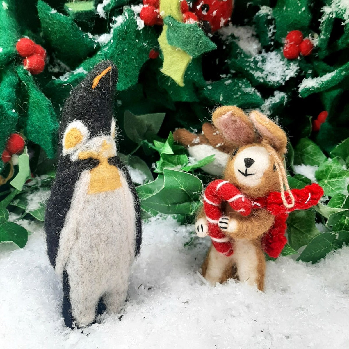 Handmade Felt Eddie the Emperor Penguin Hanging Arctic Decoration
