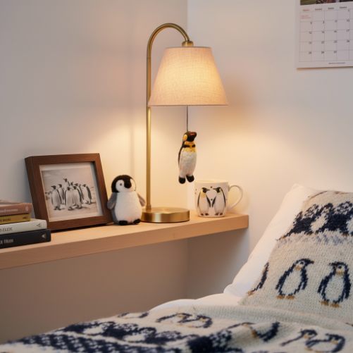 Handmade Felt Eddie the Emperor Penguin Hanging Arctic Decoration