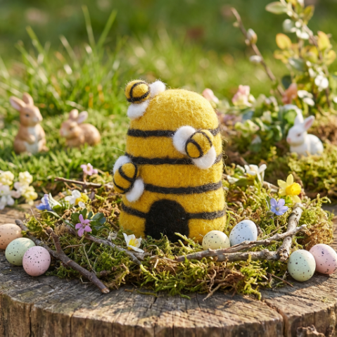 Handmade Felt Egg Farmyard Friends Biodegradable Tree Toppers