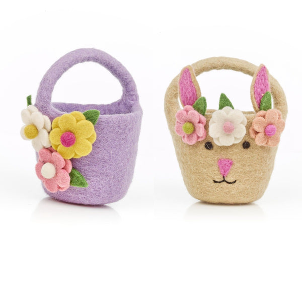 Handmade Felt Eggcellent Easter Buckets