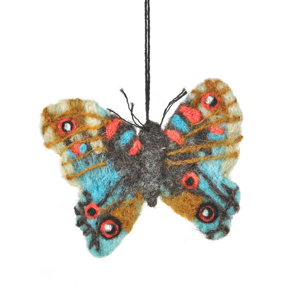 Handmade Felt Emperor Butterfly Hanging Biodegradable Decoration