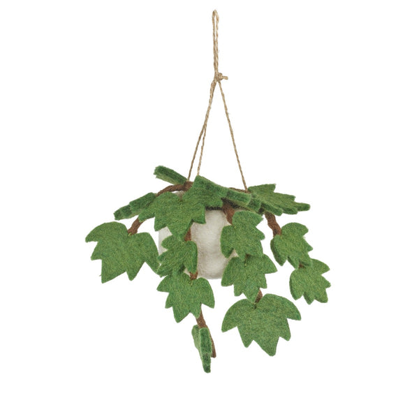 Handmade Felt English Ivy Hanging House Plant