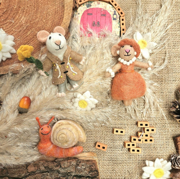 Handmade Felt Maisie Mouse Hanging Easter Decoration