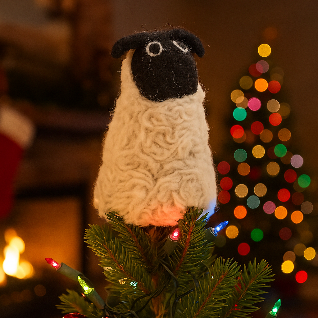 Handmade Felt Egg Farmyard Friends Biodegradable Tree Toppers