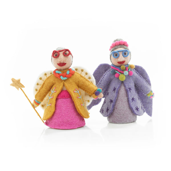Handmade Felt Funky Fairy Godmother Christmas Tree Topper