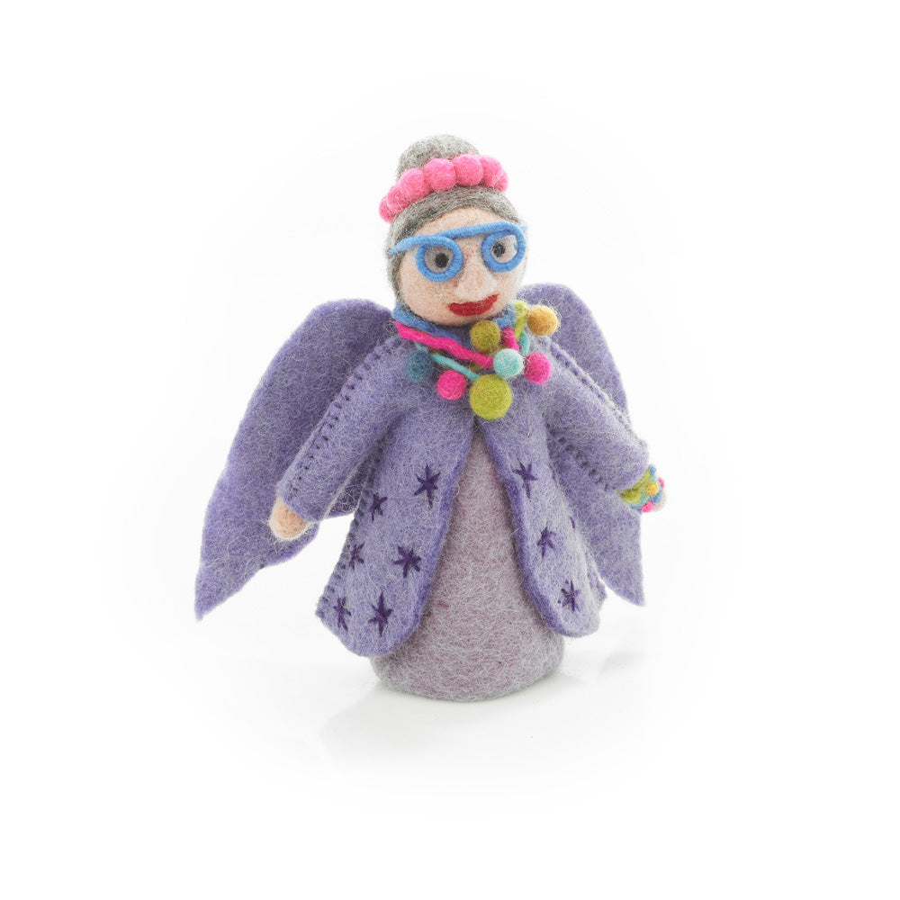 Handmade Felt Funky Fairy Godmother Christmas Tree Topper